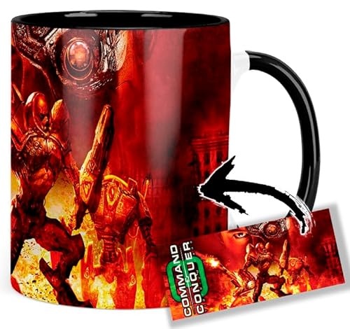 Command & Conquer 3 Tasse Innen & Henkel Schwarz Keramikbecher Mug