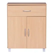 KADIMA DESIGN Sideboard mit 2 Türen und Schublade: Elegantes Design, graue Füße, verstellbarer Einlegeboden, Baumwolltuch-Reinigung