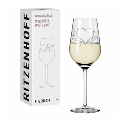 Ritzenhoff Weißweinglas Herzkristall Weißwein 001, Kristallglas, Made in Germany bunt