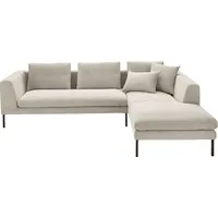 Candy 3C Candy Ecksofa »Marango L-Form«, Lose Rücken- und Sitzkissen, Feincord, beige