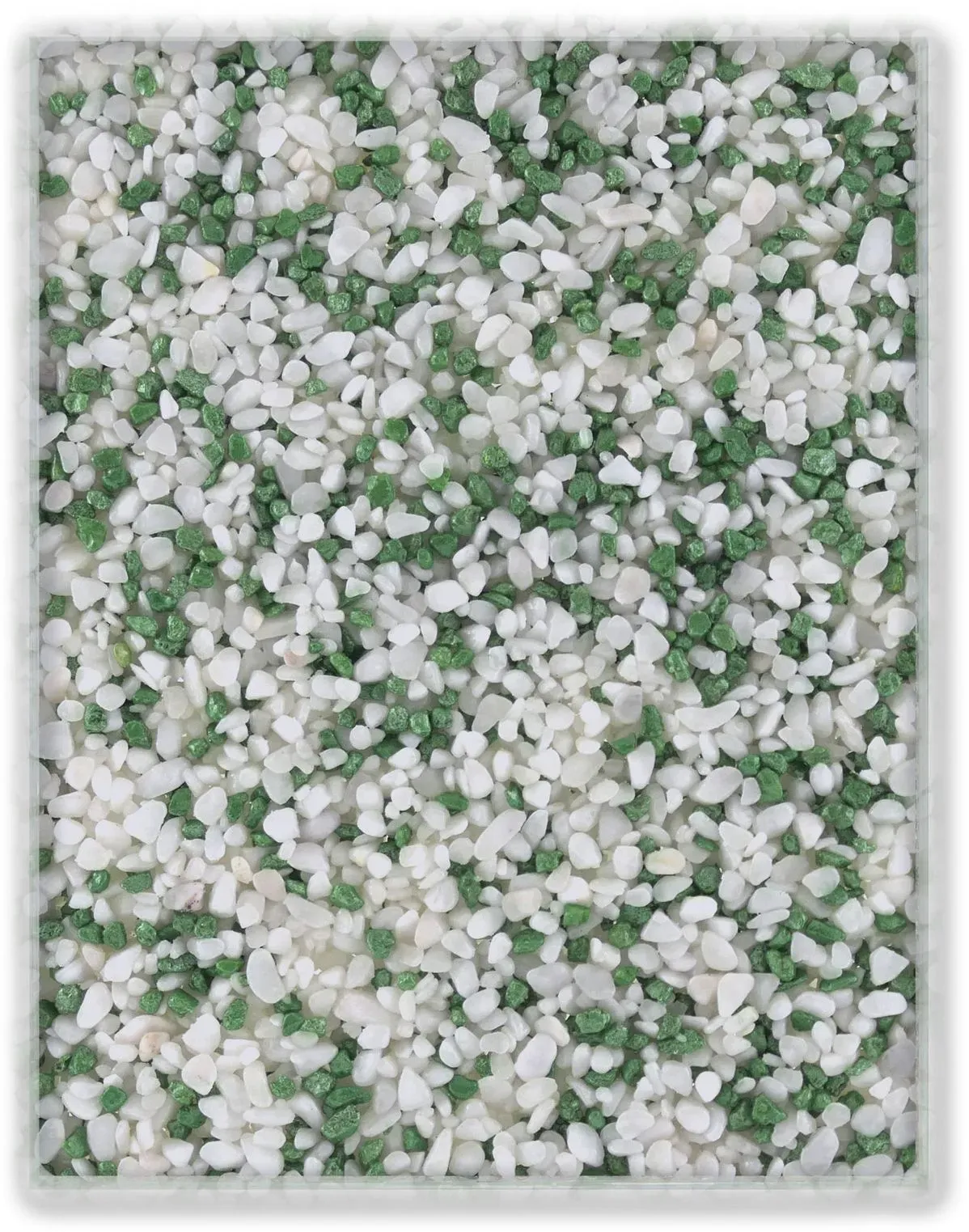 Terralith Farbmuster Metallic Steinteppich -metallic mix 600-, Körnung: mittel (4-6 mm)