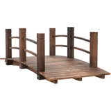 Outsunny Gartenbrücke 152,5 x 67 x 48 cm Dunkelbraun