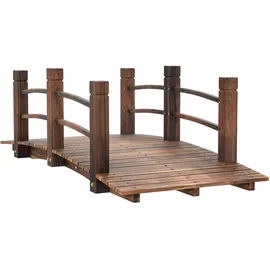 Outsunny Gartenbrücke 152,5 x 67 x 48 cm Dunkelbraun