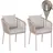 MCW Gartenstuhlauflage 2 St. 40 x 40 x 5 cm grau