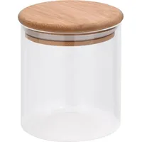 vidaXL Vorratsglas mit Bambusdeckel 600 ml 6 St.