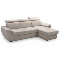 Furnix Ecksofa NESPIR Polsterecke in L-Form mit Schlaffunktion und Bettkasten, mit Relaxfunktion beige