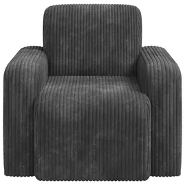 vidaXL Sessel Dunkelgrau Cord 72 x 71 x 70 cm Grau mit Rollen