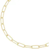 GIORGIO MARTELLO MILANO Silberkette "Kordel-Optik, vergoldet, Silber 925", gold, GIORGIO MARTELLO MILANO, Halsketten, Damen, 45cm, Silber 925 (Sterlingsilber), Silberkette