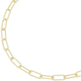 GIORGIO MARTELLO MILANO Silberkette "Kordel-Optik, vergoldet, Silber 925", gold, GIORGIO MARTELLO MILANO, Halsketten, Damen, 45cm, Silber 925 (Sterlingsilber), Silberkette