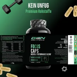 German Elite Nutrition Focus Caps Mental Performance Blend Kapseln 120 St.