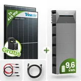 890Wp Balkonkraftwerk 9,6kWh Speicher Anker Solarbank 2 ‚Äì 2x445Wp Trina Black Fr...