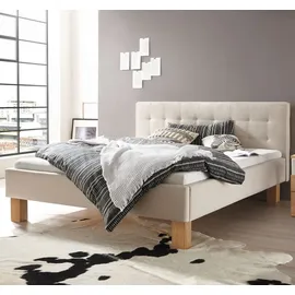 Hasena Polsterbett Noemi, Farbe: Eiche bright, geölt, Bezugsfarbe: Pepe beige, verschiedene Größen