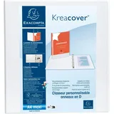 Exacompta 51945E 10x Ringbuch PP 2,3mm, 4 Ringe 60mm, Rücken 90mm, 2 äußere Klarsichthüllen, 32x30cm für DIN A4 Maxi, Kreacover