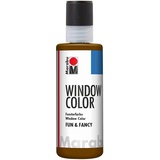 Marabu Window Color fun - fancy, dunkelbraun 045, Glas/Porzellan, 80ml