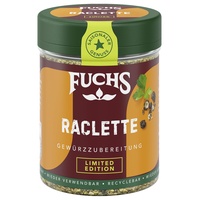 Fuchs Gewürze - Raclette Gewürz - Gewürzzubereitung für würzigen Raclettekäse und Ofenkäse - aus natürlichen Zutaten - 55 g in wiederverwendbarer, recyclebarer Dose
