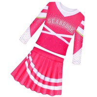 Eayoly Kostüme für Mädchenpartys | Pinkes Cheerleader-Kostü für Mädchen Ausgefallenes Cheerleader-Outfit für Mädchen - Mädchen-Kleinkind-Kleidung für Halloween, Party, Geburtstag