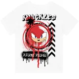 SONIC THE HEDGEHOG Jungen Tshirt | Knuckles T-Shirts Für Jungen | Sonic T Shirt Jungen | Weiß 140 - 140