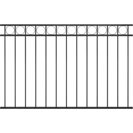 vidaXL Zaunelement 1,7 x 1 m Schwarz/Stahl