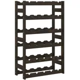 vidaXL Weinregal für 30 Flaschen Schwarz Massivholz Kiefer