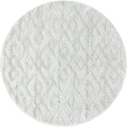 Teppich AYYILDIZ TEPPICHE "PISA 4708", beige (cream), H:20mm Ø:160cm, Polypropylen (PP), Teppiche