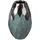 Formano Vase Petrol-Silber 17m aus Keramik matt reliefierte Oberfläche