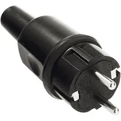Vollgummistecker schwarz - schwarz