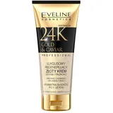 Eveline Cosmetics 24k Gold Regenerierende 24K Gold & Kaviar Hand- und Nagelcreme - Glättet, Stellt Elastizität Wieder Her, Reduziert Rauheit, 100ml