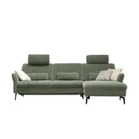 meinSofa Ecksofa Cord DANTE , grün , Maße (cm): B: 280 H: 91 T: 179