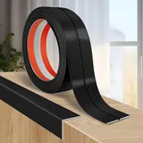 Zierleisten selbstklebend Kantenschutz Leisten Winkelprofil Kunststoff Eckleisten Wand Winkelleiste flexible Weichsockelleiste für Wandschutz Eckenschutz (4cm×6m, Schwarz)