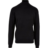 URBAN CLASSICS Rundhalspullover Knitted Turtleneck Sweater schwarz