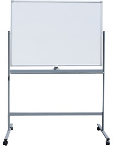 STIER Mobiles Whiteboard 1200x900mm magnetisch mit Fahrgestell