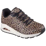 SKECHERS Uno Kat-Neato in Braun, - Brown Leopard Printed Duraleather - EU 36