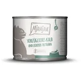 MjAMjAM Nassfutter Vorzügliches Kalb & Truthahn an Leckeren Möhrchen 200 g