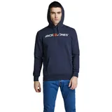 JACK & JONES Logo Kapuzenpullover Navy Blazer XS