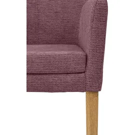 Home Affaire Armlehnstuhl »Aspen«, Stühle Gr. B/H/T: 60 cm x 94,5 cm x 61 cm, Softstruktur, (weinrot) 4-Fuß-Stuhl Armlehnstuhl Küchenstuhl Stuhl Holzstühle
