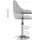 vidaXL Barhocker Hellgrau Samt