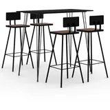 vidaXL 5-tlg. Bar-Set 5 x 0 x 0 cm Schwarz