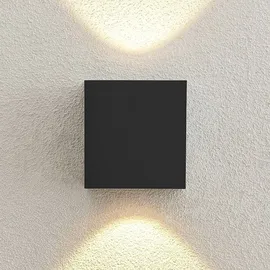 ARCCHIO Außenwandleuchte Aluminium 12,5 cm 2-flammig schwarz
