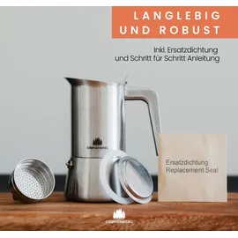 Groenenberg Espressokocher 0,2 l 4 Tassen Schwarz/Silber