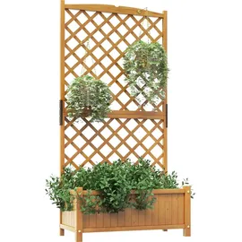 Costway Spalier mit Blumenkasten 60 x 30 cm Orange