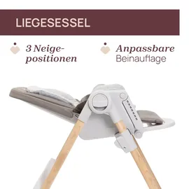 Chicco Hochstuhl "Polly Armonia Scandinavia", Kinder, Gr. B/H/T: 57cm x 79cm x 90cm, grau (scandinavian), Stühle Hochstuhl, mit Essbrett