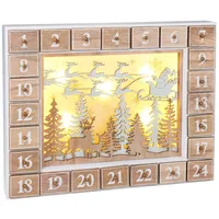 Brubaker Wiederverwendbarer Adventskalender aus Holz zum Befüllen - Fliegender