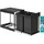 Songmics Einbaumülleimer LTB951B01, ab 37,4cm Schrankbreite, Metall, 2x 20 Liter