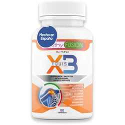 X3 Gelenke, Muskeln und Knochen | Kurkuma, Chondroitin, Glucosamin | Beseitigt Schmerzen und Entzündungen in Gelenken und Muskeln | 90 Kapseln