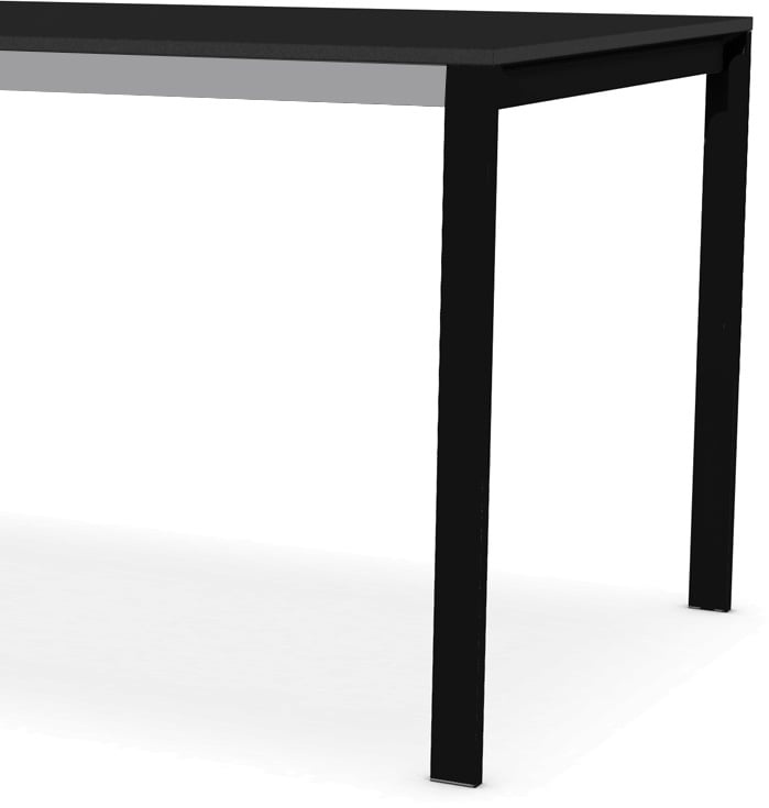 Kristalia be-Easy Fenix-NTM® Indoor Tisch ausziehbar 89 x 170 / 210 / 250cm | Tischplatte schwarz Ingo 0720, Beine schwarz lackierter Stahl