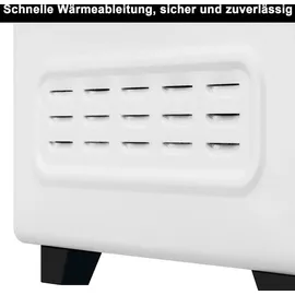 Woltu Mini Backofen 21 L, elektrischer Minibackofen, Miniofen, Pizzaofen, 1280 W, 100-230 °C, Timer 60 Min., Ober-/Unterhitze, Doppelverglasung, Weiß