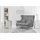 Konsimo Couch Flachgewebe 2-Sitzer Grau
