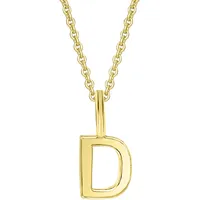 Kettenanhänger ONE ELEMENT "Buchstaben Anhänger aus 333 Gelbgold", gold, Schmuckanhänger, Damen, Buchstabe D, A, Gelbgold 333 Gold, Gelbgold 333, Gold, Kettenanhänger, das perfekte Geburtstagsgeschenk für Frau und Mann