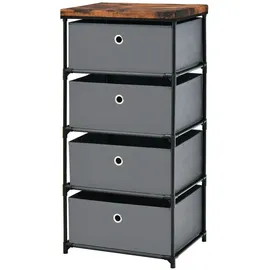 Costway Nachttisch 42 x 33,5 x 84,5 cm 1-tlg. Grau