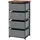 Costway Nachttisch 42 x 33,5 x 84,5 cm 1-tlg. Grau